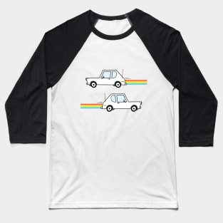 Rainbow Race Car Baseball T-Shirt